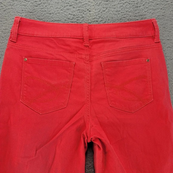 Chicos Jeans Womens 00 US 2 Pink/Red Platinum Crop Casual Pockets Flat Front - Picture 4 of 13